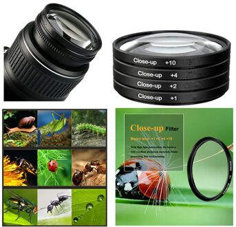 62 Mm Close Up Filter Set & Filter Case (+ 1 + 2 + 4 + 10) voor Panasonic Lumix DMC-FZ1000 FZ1000 Digitale Camera