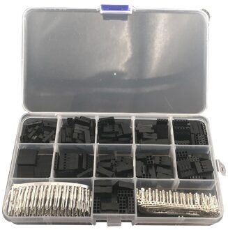 620 Stuks Dupont Connector 2.54Mm Dupont Kabel Jumper Draad Pin Header Behuizing Kit Mannelijke Crimp Pins + Vrouwelijke Pin terminal Connector