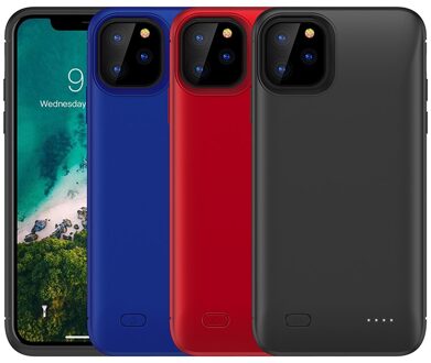 6200Mah Batterij Case Voor Iphone 11Promax 11Pro Charger Case Voor IPhone11 Shockproof Externe Power Slim Case rood for 11 pro
