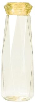 620Ml Sport Fles Glas Water Kleurrijke Crystal Diamond Paar Cup Water Glas Leuke Crystal Water Fles Fles geel