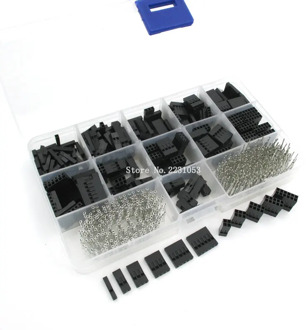 620pcs Dupont Connector 2.54mm, Dupont Cable Jumper Wire Pin Header Housing Kit, Male Crimp Pins+Female Pin Terminal Connector