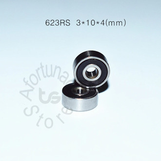 623RS 3*10*4(mm) 10pieces bearing ABEC-5 Chrome steel bearings 10pcs rubber Sealed Miniature Mini Bearing free shipping