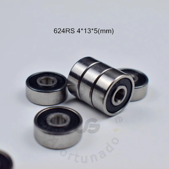 624 624RS 4*13*5(mm) 10pieces bearing free shipping ABEC-5 Bearings rubber Sealed Bearing 624 624RS chrome steel