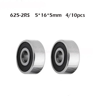 625RS Bearing ABEC-1 ( 4/10 PCS ) 5*16*5 mm Miniature Sealed 625-2RS Ball Bearings 625 2RS For VORON Mobius 3D Printer