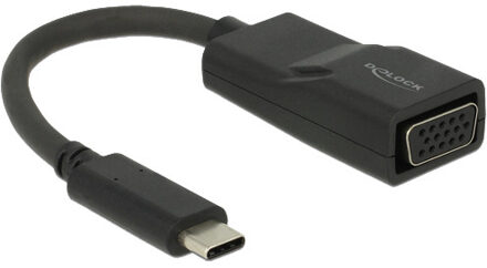 62796 tussenstuk voor kabels USB Type-C VGA Zwart
