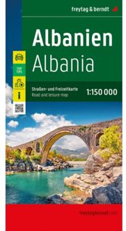 62Damrak Albania Road And Leisure Map - Freytag & Berndt Auto + Freizeitkarten