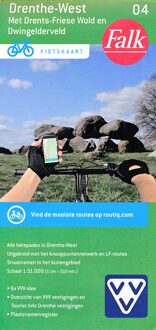 62Damrak Falk Vvv Fietskaart 04. Drenthe-West - Falkplan Fietskaart