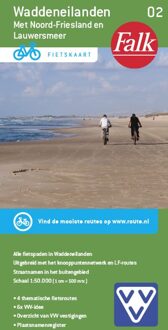 62Damrak Fietskaart 02 Waddeneilanden met Noordwest-Friesland ( Met Knooppuntennetwerk) | Falk