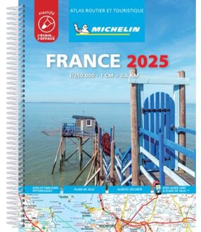 62Damrak France 2025 - Tourist & Motoring Atlas Laminated Spiral - Michelin