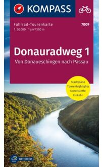 62Damrak Kompass Ftk7009 Fietskaart Donauradweg 1 - Kompass Fietskaarten