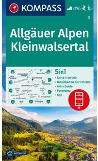 62Damrak Kompass Wk3 Allgäuer Alpen, Kleinwalsertal - Kompass Wanderkarten