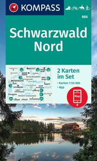 62Damrak Kompass Wk886 Schwarzwald Nord, Zwarte Woud Noord - Kompass Wanderkarten