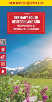 62Damrak Marco Polo Reisekarte Deutschland Süd 1:550.000 - Marco Polo Verlag