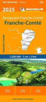 62Damrak Michelin 520 Franche-Comté 2025 - Regionale Kaarten Michelin
