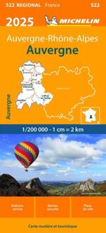 62Damrak Michelin 522 Auvergne 2025 - Regionale Kaarten Michelin