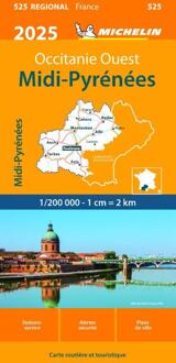 62Damrak Michelin 525 Midi-Pyrenees 2024 - Regionale Kaarten Michelin