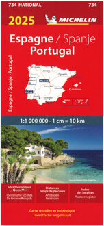 62Damrak Michelin 734 Spanje Portugal 2025 - Nationale Kaarten Michelin