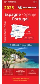 62Damrak Michelin 734 Spanje Portugal 2025 - Nationale Kaarten Michelin