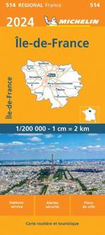 62Damrak Michelin Wegenkaart 514 Ile-De-France 2024 - Regionale Kaarten Michelin