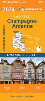 62Damrak Michelin Wegenkaart 515 Champagne-Ardenne - Regionale Kaarten Michelin