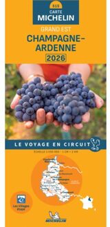 62Damrak Michelin Wegenkaart 515 Champagne-Ardennen 2026 - Regionale Kaarten Michelin
