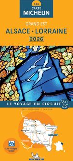 62Damrak Michelin Wegenkaart 516 Alsace - Lorraine 2026 - Regionale Kaarten Michelin