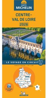 62Damrak Michelin Wegenkaart 518 Centre-Val De Loire 2026 - Regionale Kaarten Michelin