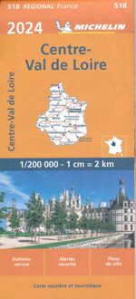 62Damrak Michelin Wegenkaart 518 Centre - Val De Loire - Regionale Kaarten Michelin