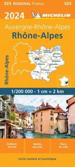 62Damrak Michelin Wegenkaart 523 Rhône-Alpes 2024 - Regionale Kaarten Michelin