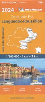 62Damrak Michelin Wegenkaart 526 Languedoc-Roussillon 2024 - Regionale Kaarten Michelin