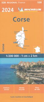 62Damrak Michelin Wegenkaart 528 Corse - Corsica 2024 - Regionale Kaarten Michelin