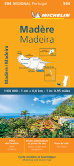 62Damrak Michelin Wegenkaart 594 Madeira - Regionale Kaarten Michelin