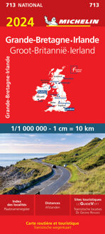 62Damrak Michelin Wegenkaart 713 Groot-Brittannië & Ierland 2024 - Nationale Kaarten Michelin
