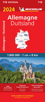 62Damrak Michelin Wegenkaart 718 Duitsland 2024 - Nationale Kaarten Michelin