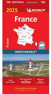62Damrak Michelin Wegenkaart 792 Frankrijk 2024 Scheurvast 2025 - Nationale Kaarten Michelin