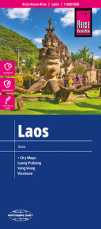 62Damrak Reise Know-How Landkarte Laos 1 : 600.000 mit Luang Prabang, Vang Vieng, Vientiane