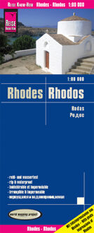 62Damrak Reise Know-How Landkarte Rhodos / Rhodes (1:80.000)