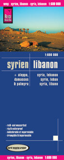 62Damrak Reise Know-How Landkarte Syrien, Libanon (1:600.000)