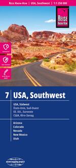 62Damrak Reise Know-How Landkarte USA 07, Südwest (1:1.250.000) : Arizona, Colorado, Nevada, Utah, New Mexico