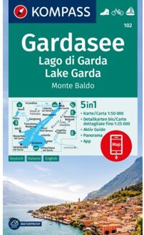 62Damrak Wandelkaart 102 Gardasee - Lago di Garda - Lake Garda | Kompass