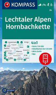 62Damrak Wandelkaart 24 Lechtaler Alpen - Hornbachkette | Kompass