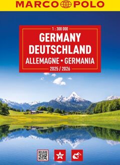 62Damrak Wegenatlas Duitsland Deutschland 2025-2026 | A4 | Ringband | Marco Polo