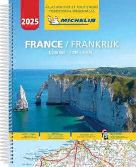 62Damrak Wegenatlas France - Frankrijk | Ringband | A4-Formaat | 2025 | Michelin