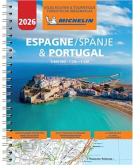 62Damrak Wegenatlas Spanje & Portugal | A4-Formaat | Ringband | Michelin
