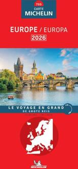 62Damrak Wegenkaart - landkaart 705 Europa 2026 hoofdwegen | De grote reis | Michelin
