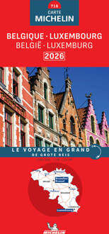 62Damrak Wegenkaart - landkaart 716 België / Groot Hertogdom Luxemburg 2026 | Michelin