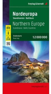 62Damrak Wegenkaart - landkaart Noord Europa - Scandinavië | Freytag & Berndt