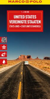 62Damrak Wegenkaart - landkaart USA - Verenigde Staten | Marco Polo