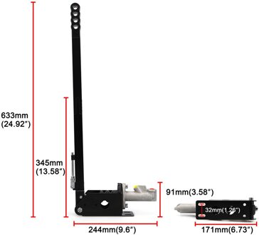 630Mm Handrem Universal Hydraulische Drift Hendel Verticale Met Vergrendeling Lange Handvat