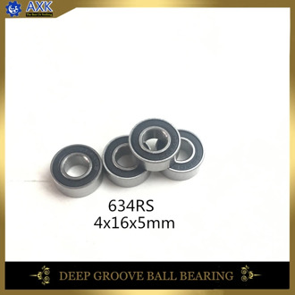 634RS Bearing 4*16*5 mm ( 10 Pcs ) ABEC-1 Grade R1640HH 634-2RS Miniature 634 RS Ball Bearings